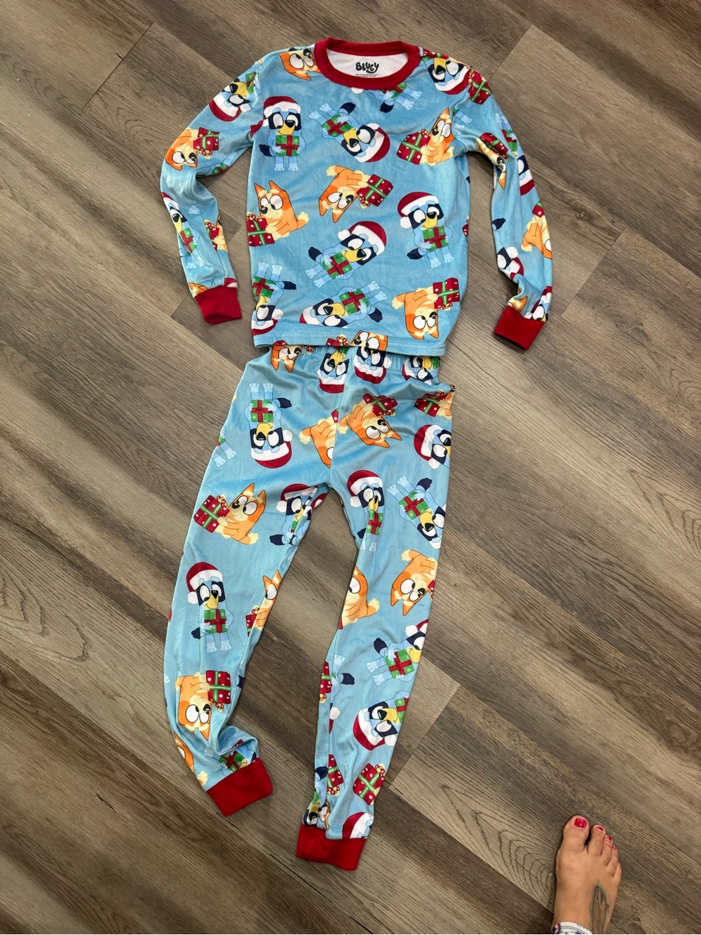 Bluey Fleece Christmas holiday pjs new!